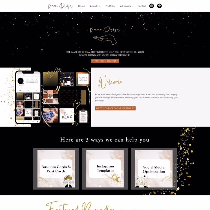 Kameca Designs (Wordpress Custom Code Development)