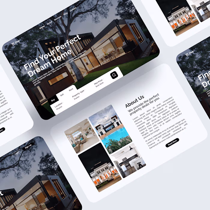 Dream Home - Real Estate Landing Page Design