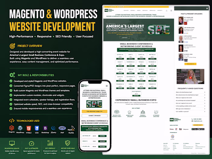 Developed and styled Magento and