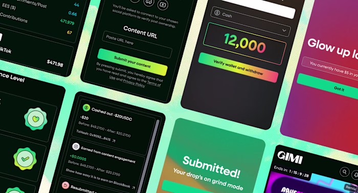 GIMI – A Bold Redesign for a UGC Creator Brand Marketplace
