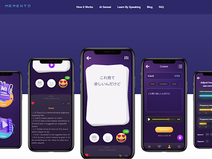 AI Memento Japanese App | React Native | Firebase