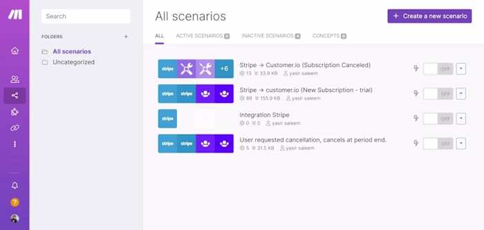 Automation stripe to customer.io (http://customer.io) Projec...