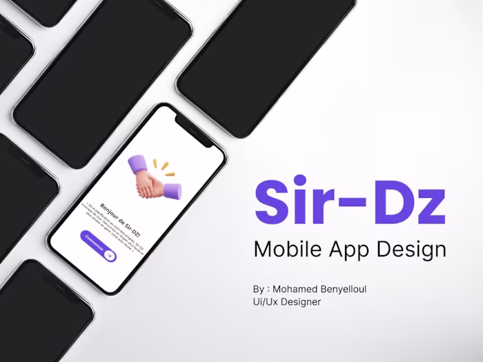 SIR-DZ driving school mobile app design