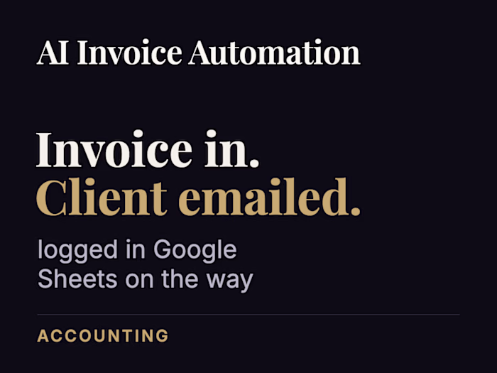 Skip the Invoice Data Entry: AI Invoice Automation, PDF to Email