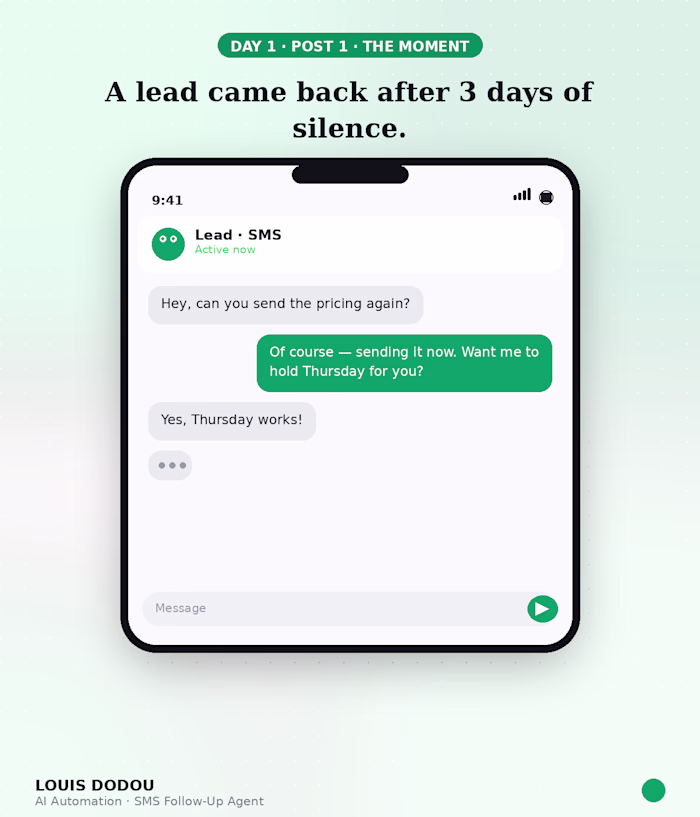 A lead came back after