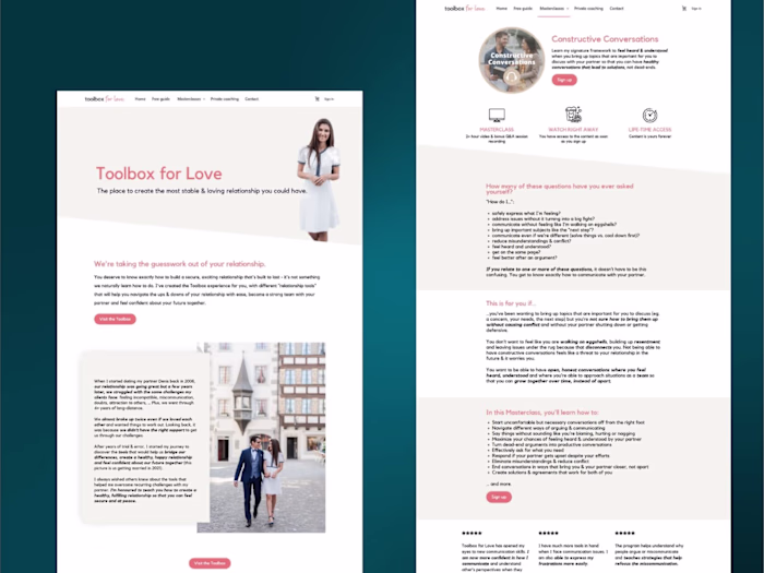 [ LMS Website ] ToolBoxForLove - Course selling website