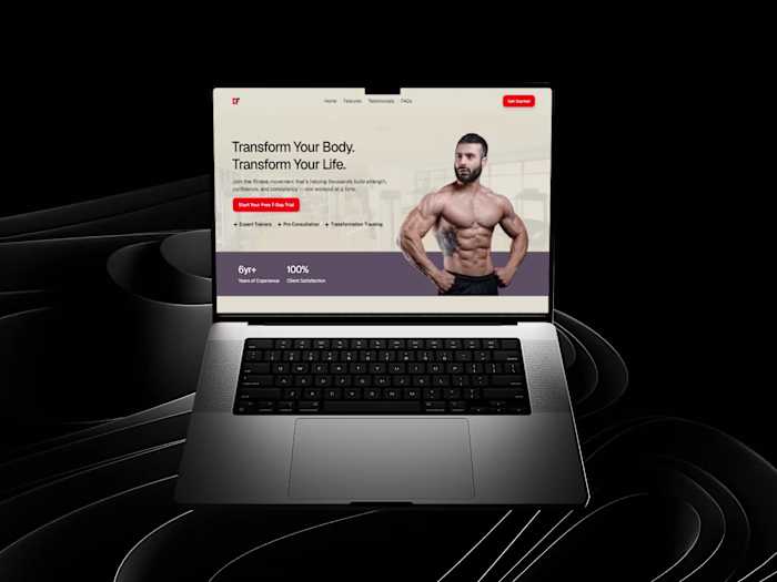 Genetix Fitness Landing Page Design
