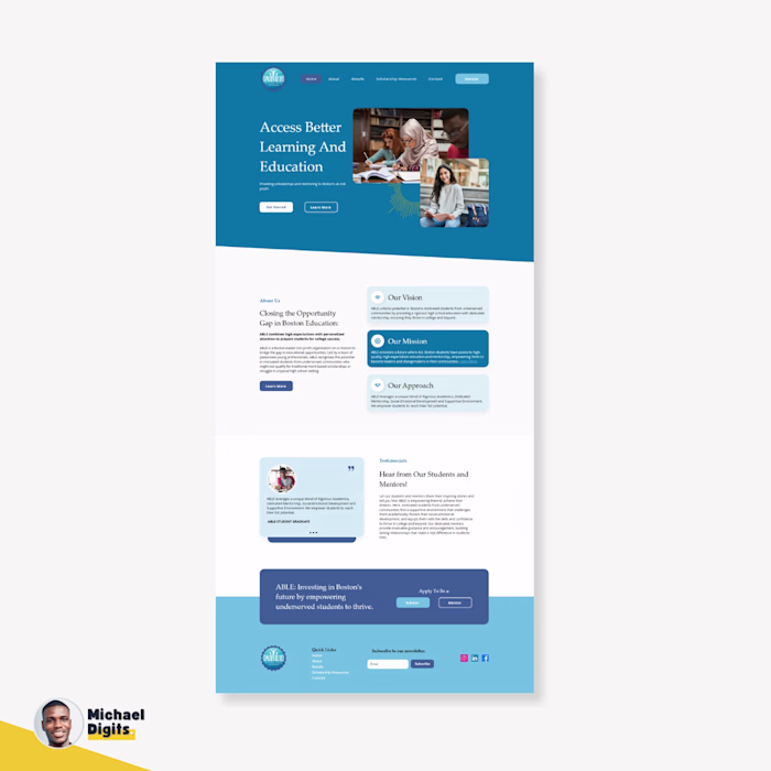 Education\school website design and redesign :: Behance