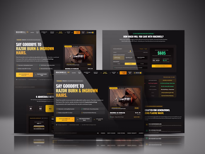 Rockwell Razors DTC Website Design & Build