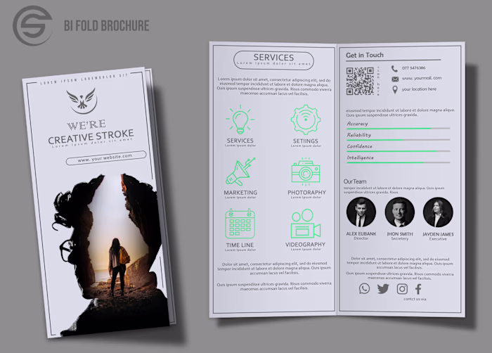 Corporate bi fold brochure design