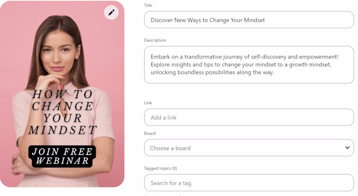 Pins with Optimized Titles and Descriptions