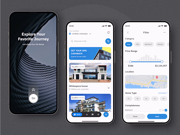 Sleek Hotel Booking App Design