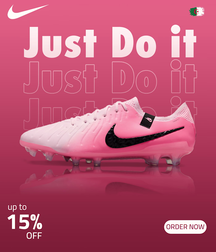 Design a poster for the branch of the American company - NIKE - 