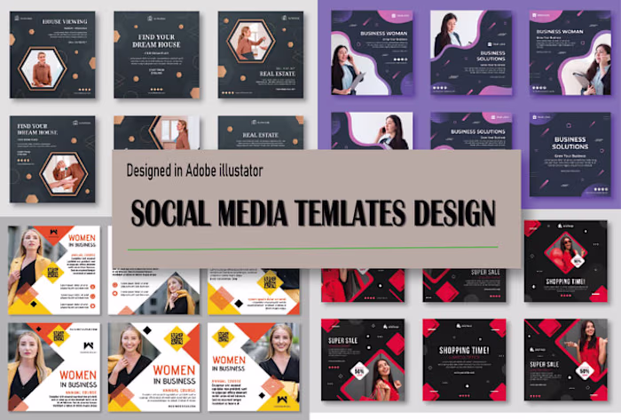 I will design social media templates