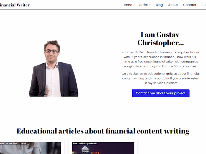 Writing Portfolio Website - www.gcwagner.com
