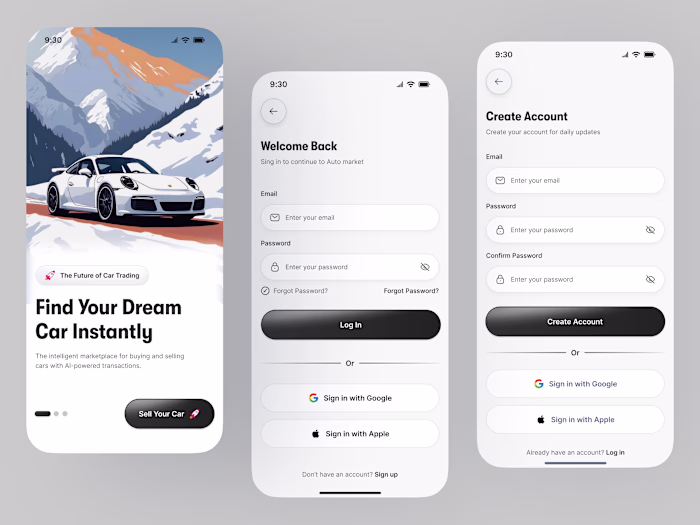Luxury Car App — Onboarding