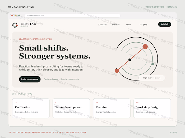 Trim Tab Consulting — Brand & Website Direction