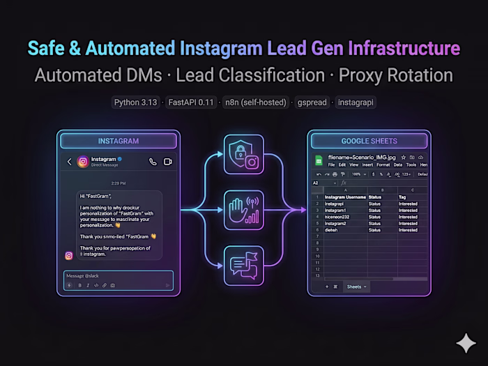 FastGram: Safe & Automated Instagram Lead Gen Infrastructure
