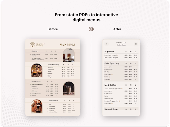 ✨ Most cafe menus still