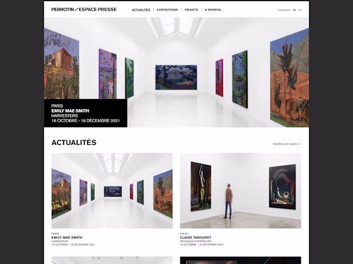 Perrotin Press Room — webdesign