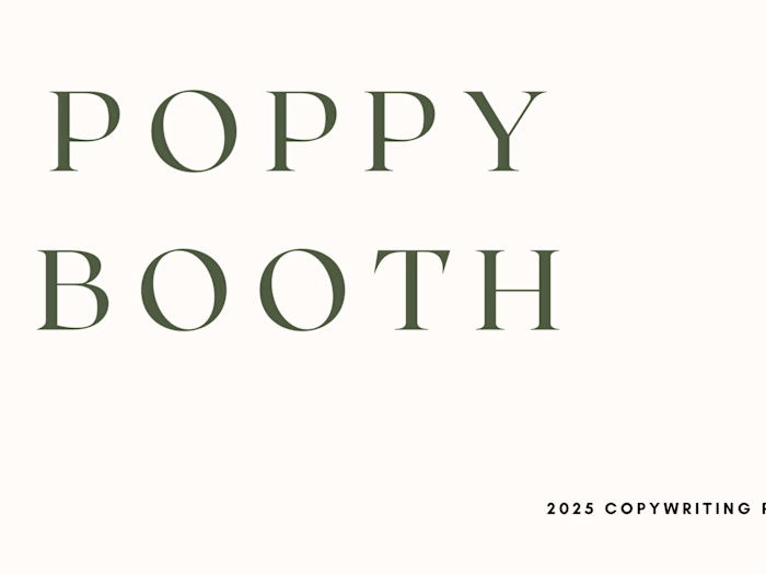 Poppy Booth Portfolio 2025