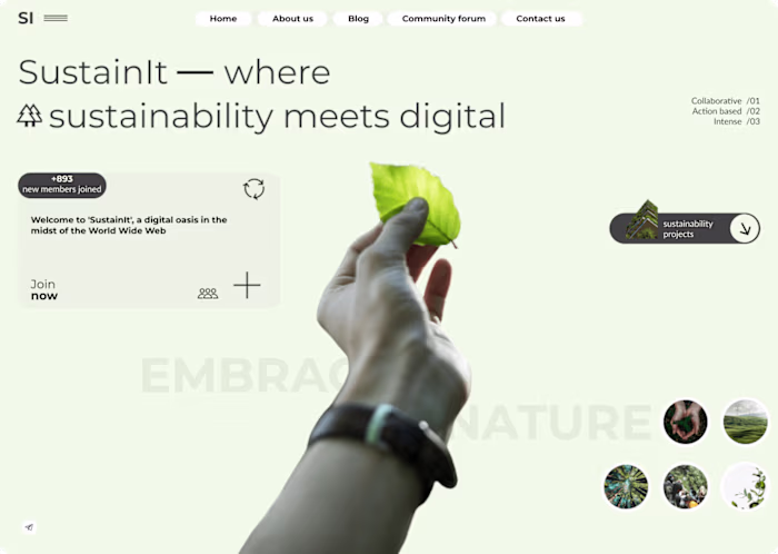 Website design for sustainability company