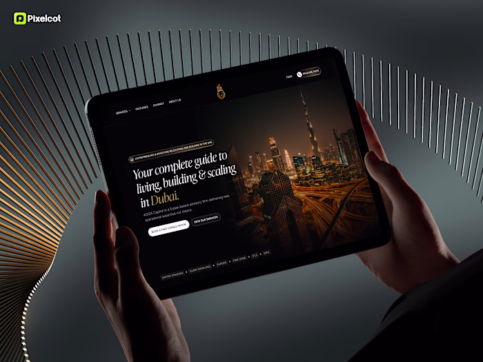 Modern Business Advisory UI/UX Web Design