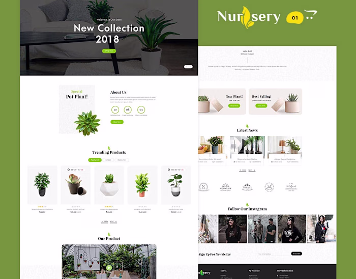 Nursery Plant - OpenCart Theme Planting & Home Decor