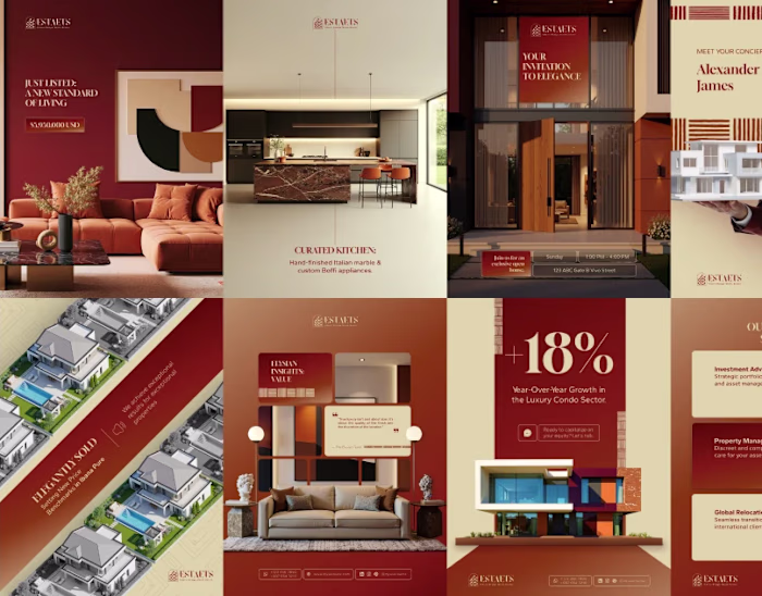 Luxury Real Estate Social Media Kit Canva & Figma