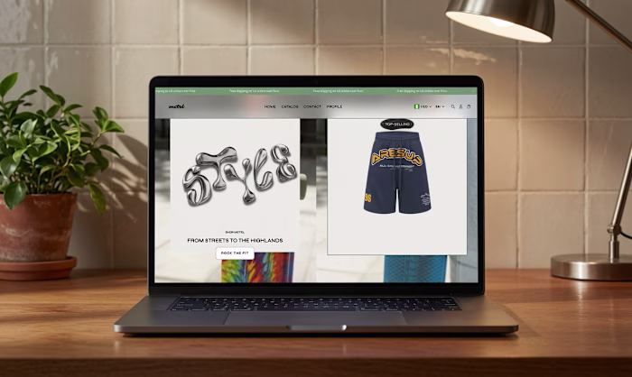Clean Shopify store design for Jort drawstring Product