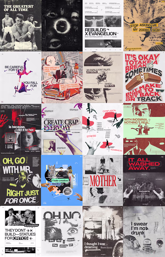 Everydays, posters I designed each day for 60 days!