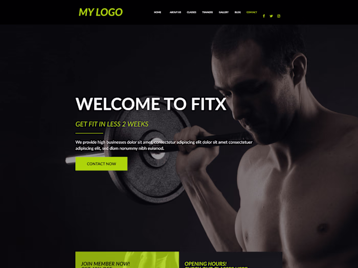 Energetic Website UI Design for Fitness & Wellness Brands