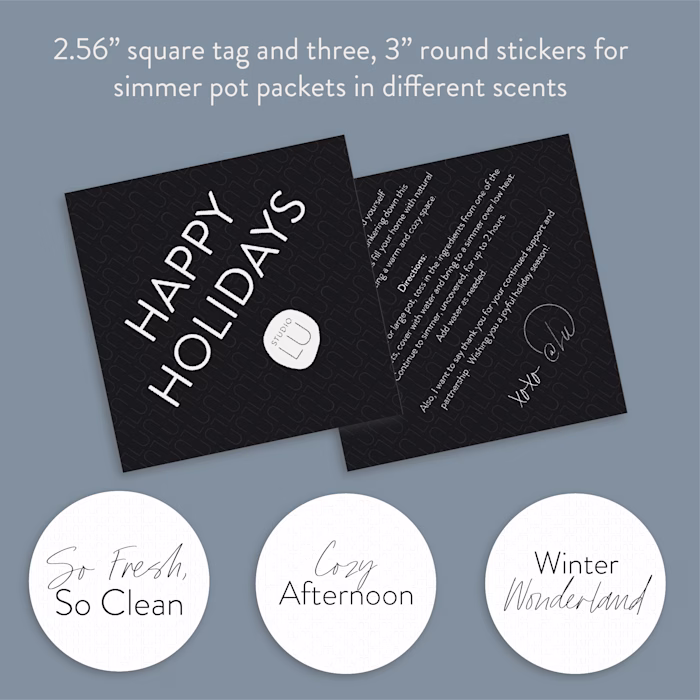Studio Lu Stickers and Holiday Care Cards for Simmer Pot Packets