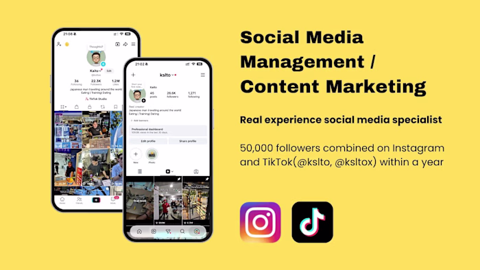 Growing Instagram and TikTok to