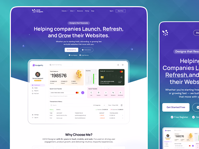 InvoiceFlow website redesign