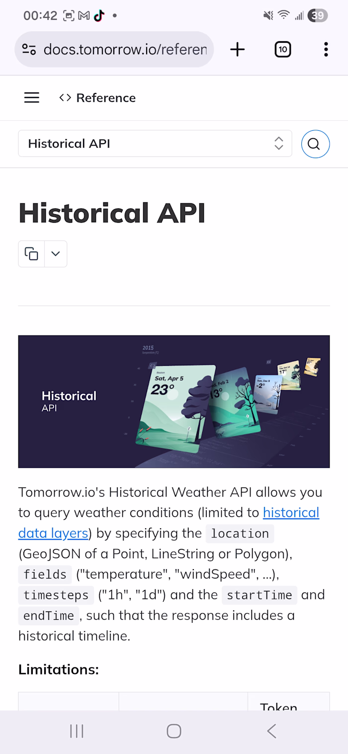 API QA ClimaCell Tomorrow.io