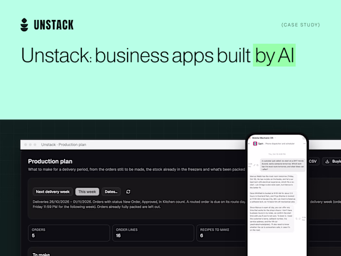 Unstack: AI Builder for Custom Business Apps (Our Product)
