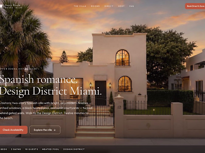 Ivory Rook House website, Miami · Lacoste Designs