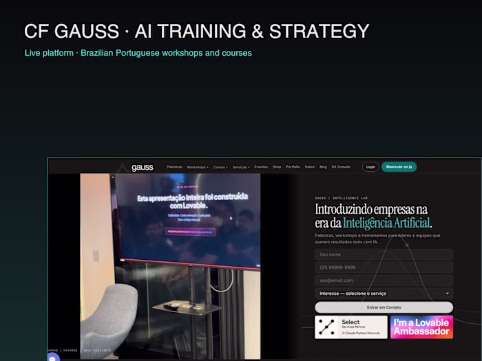 CF Gauss — AI Training & Strategy for Brazilian Teams