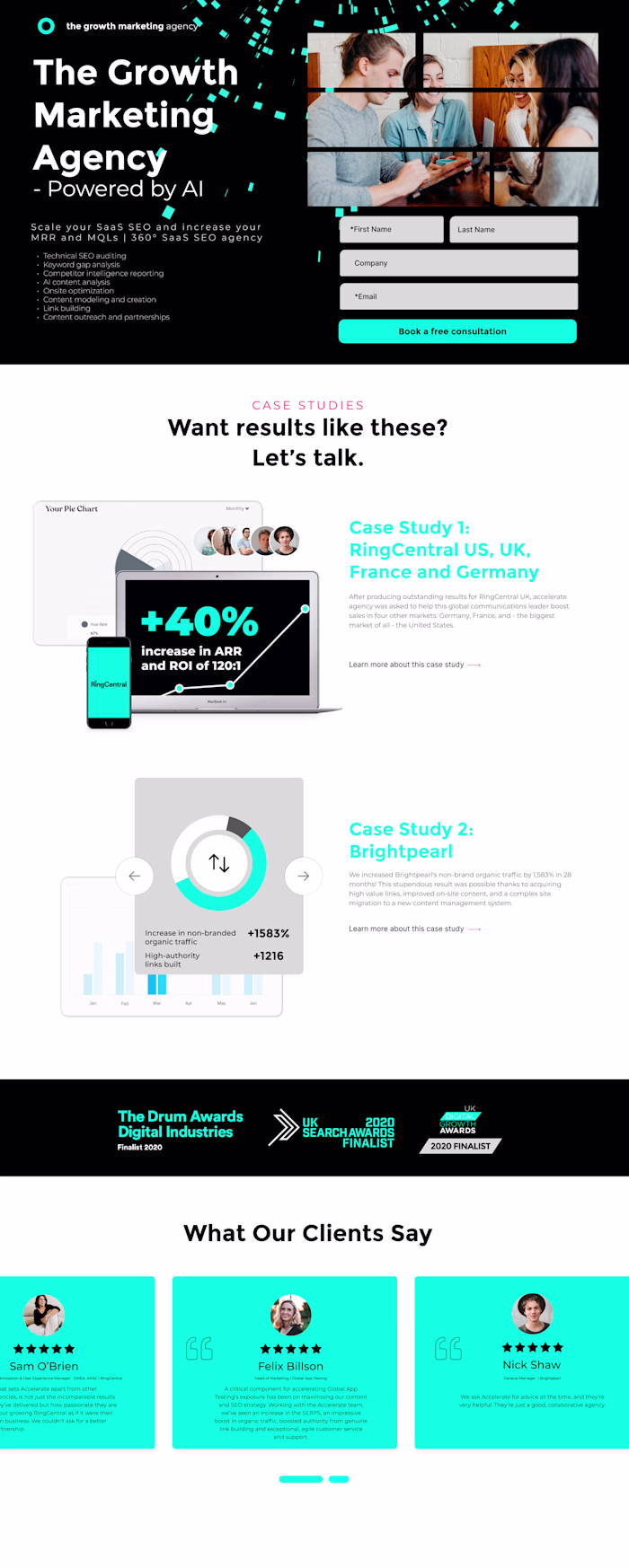 Next-Generation Growth: Redesigning a Marketing Agency Webpage