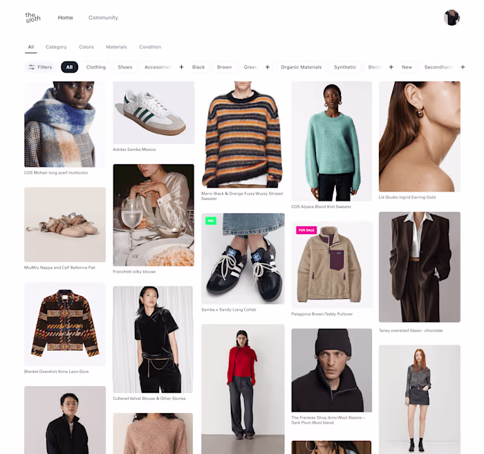 Retail e-commerce web app create a listing