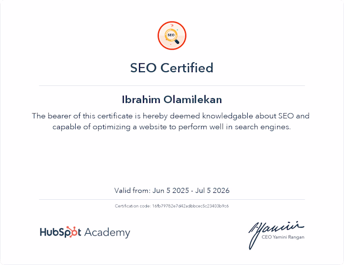 Certified SEO Specialist | SEO Expert