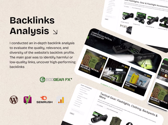 Backlink Analysis and Optimization