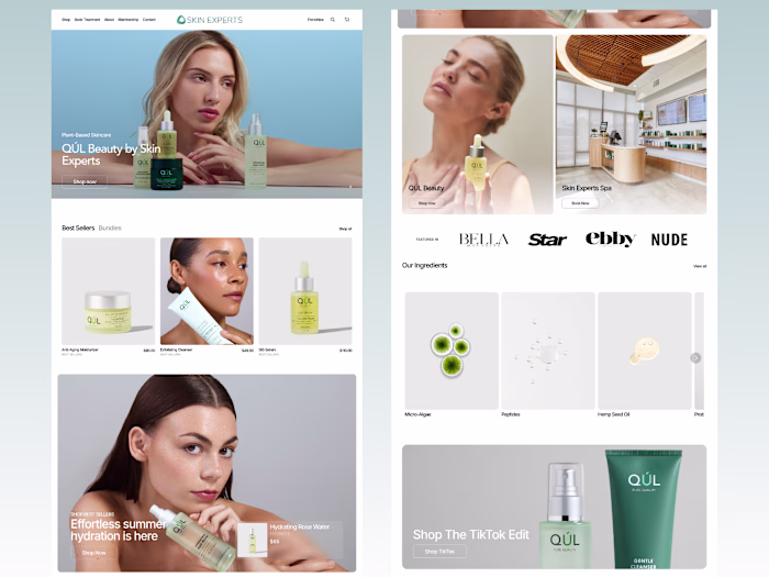 Skin Experts Framer Website + Shopify Integration