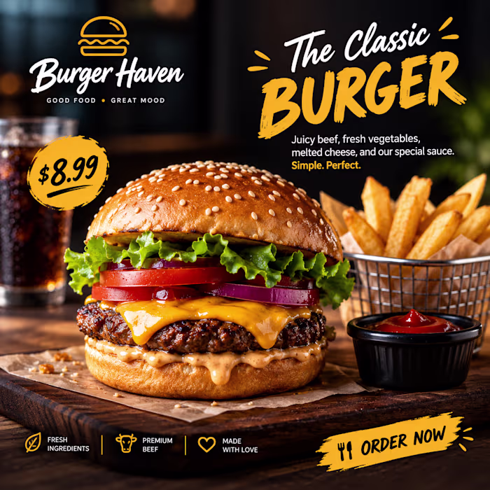 A bold burger social media
