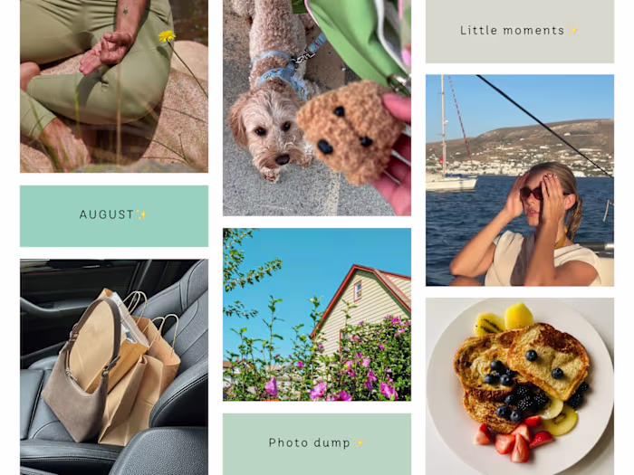 A creative summer photo dump