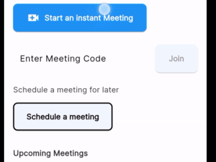 An app for creating and joining a meeting