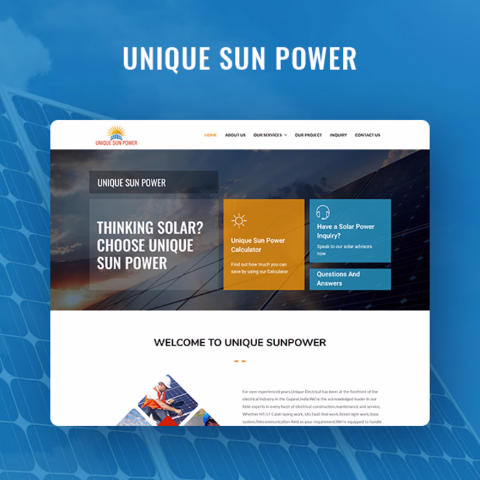 Solar Industry WordPress Website for Small Business