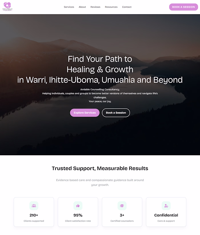 Therapy Site That Booked 20+ Clients in a Year