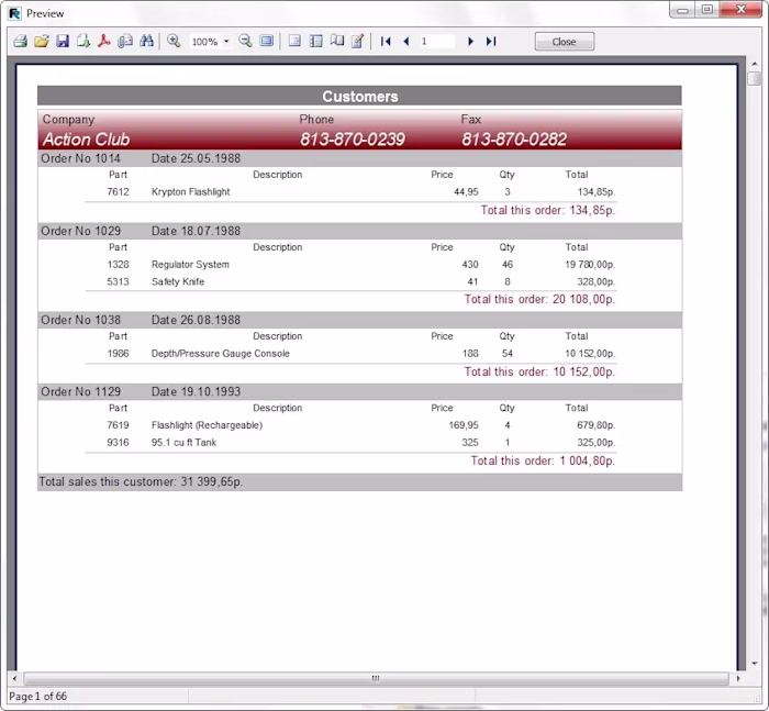 Report design